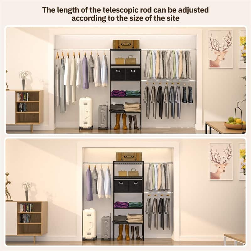 Homde Closet Organizer Storage System - 15.7"D x27.6"W x 70.9"H