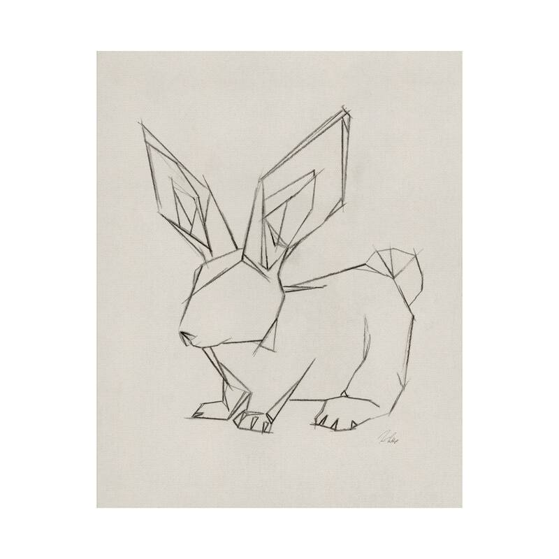 Geo Bunny (28 x 35) Canvas Art Print - Large