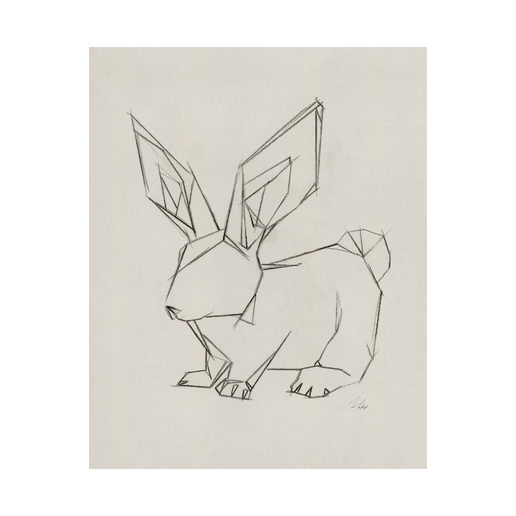 Geo Bunny (28 x 35) Canvas Art Print