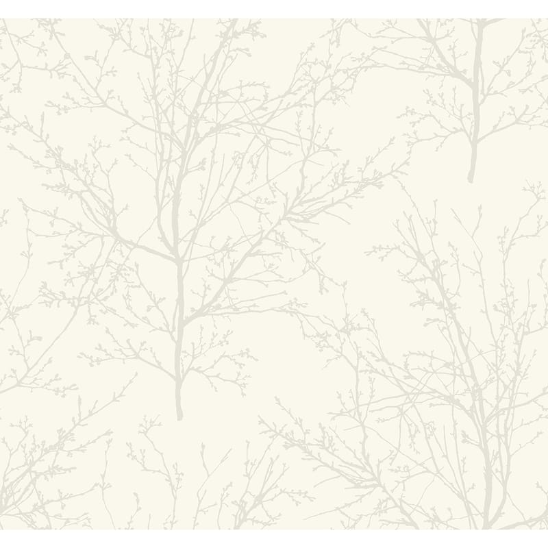 Seabrook Designs Piety Winter Branches Unpasted Wallpaper - 27 in. W x 27 ft. L - Neutral