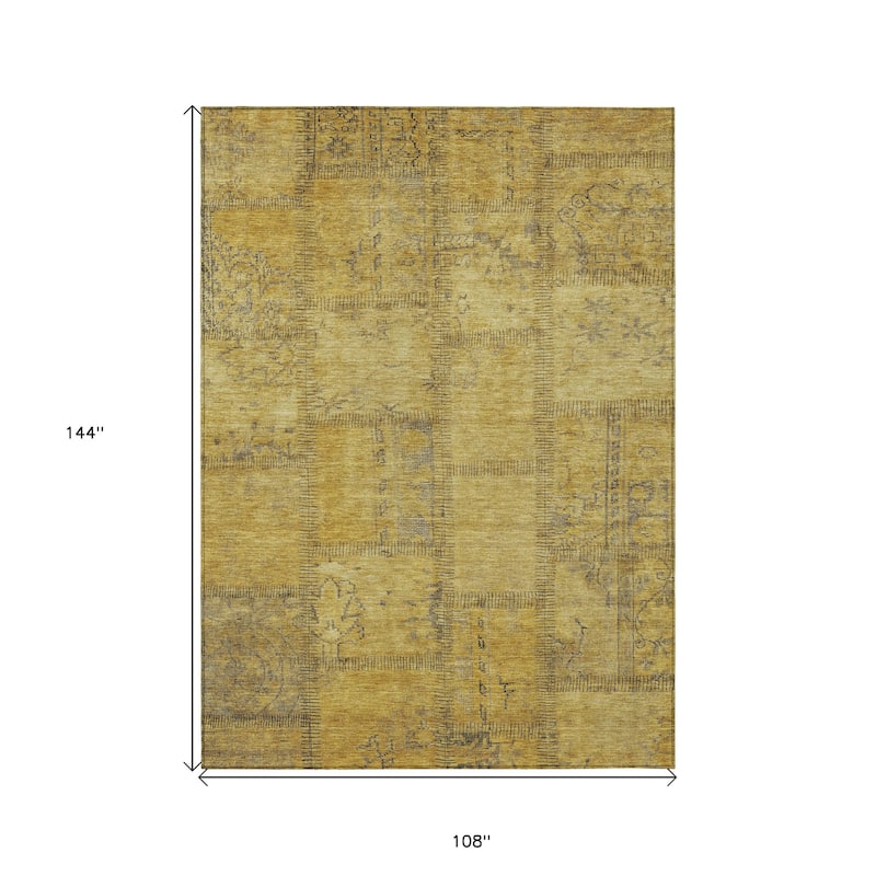HomeRoots Patchwork Transitional Rectangle Outdoor Rug