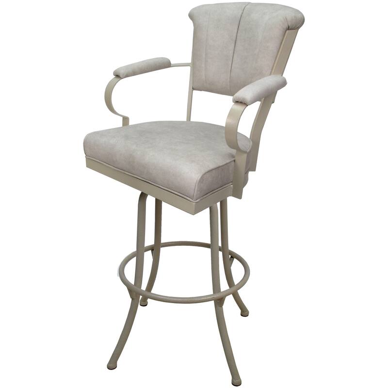 Miami Extra Tall 34" Spectator Metal Bar Stool on Noam Base - 34" Seat Height - Outlier Stucco - Beige