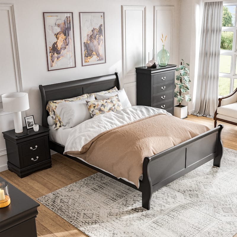 Furniture of America Mayday Traditional Solid Wood 2-Drawer Nightstand
