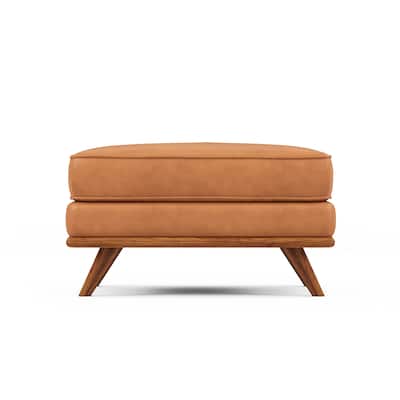 Valencia Artisan Leather Ottoman