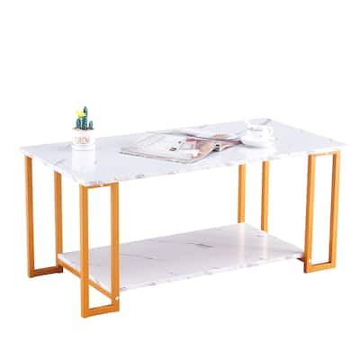 Elegance Console Table Dining Table with Marble Top Sofa Table