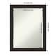 preview thumbnail 17 of 36, Beveled Bathroom Wall Mirror - Furniture Espresso Narrow Frame Outer Size: 22 x 28 in