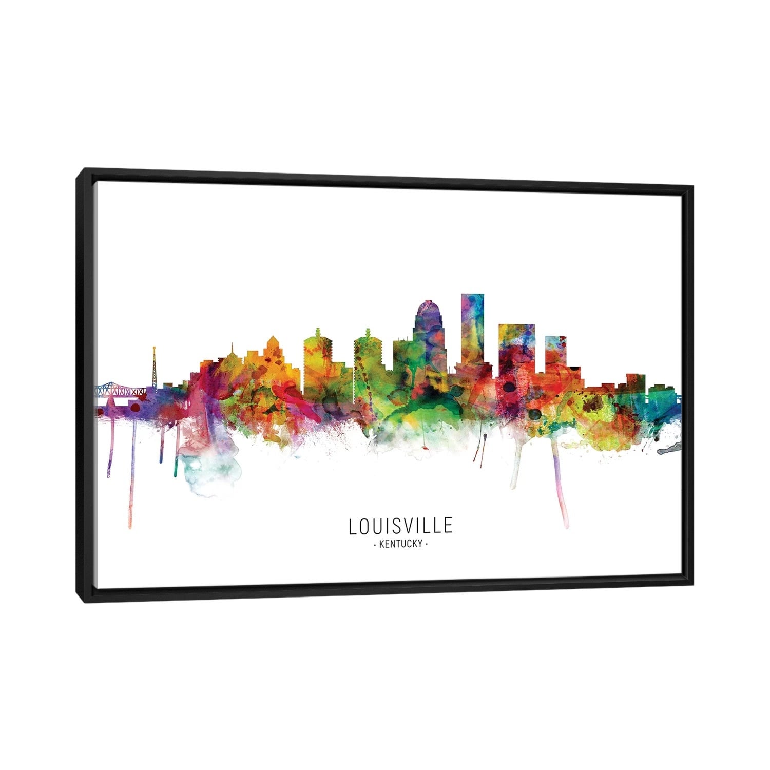 Louisville Kentucky Skyline Abstract Art Print