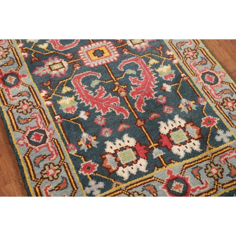 Oushak Oriental Foyer Rug Hand-Knotted Wool Carpet - 2'11"x 5'0"