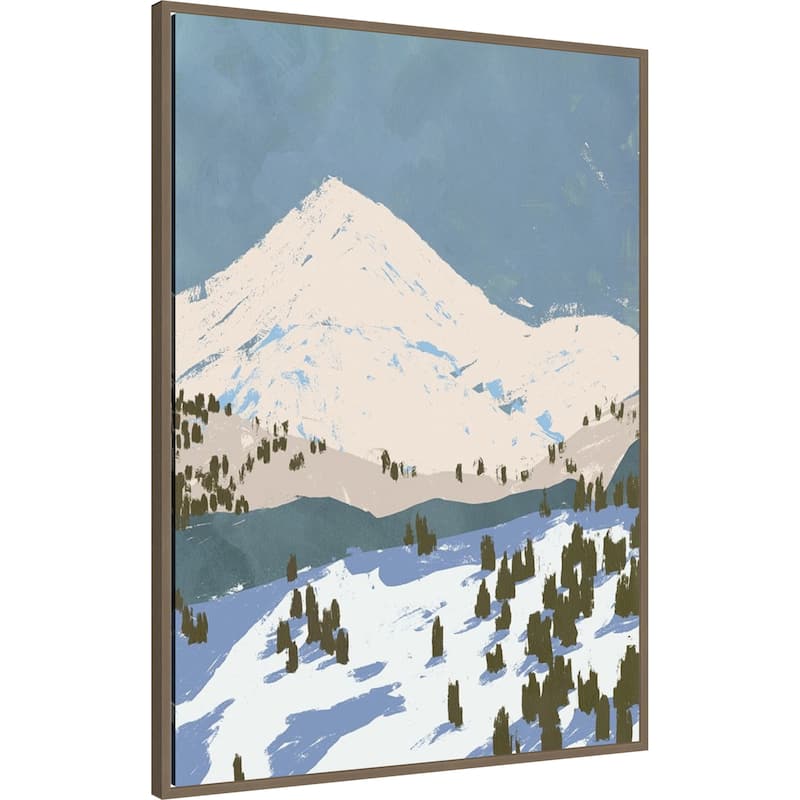 Bunny Slopes II by Jacob Green Framed Canvas Wall Art Print - Sylvie Dark Gold