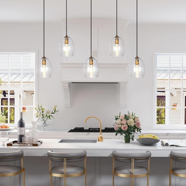Colored glass pendant lights for kitchen island cheap