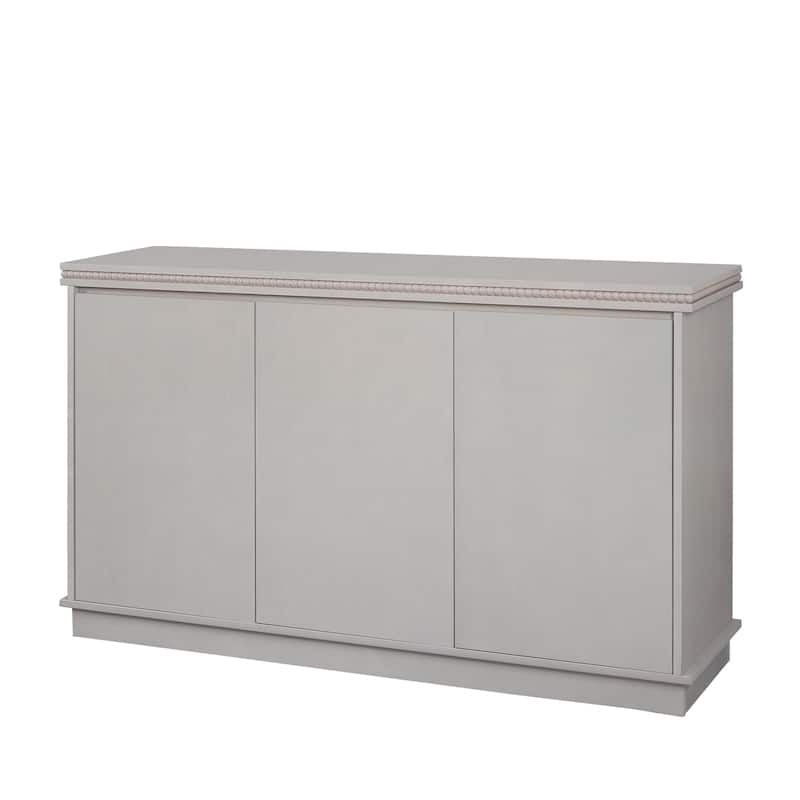 Classic Wooden Sideboard with Beaded Trim - Elegant Storage Cabinet for Dining or Living Room