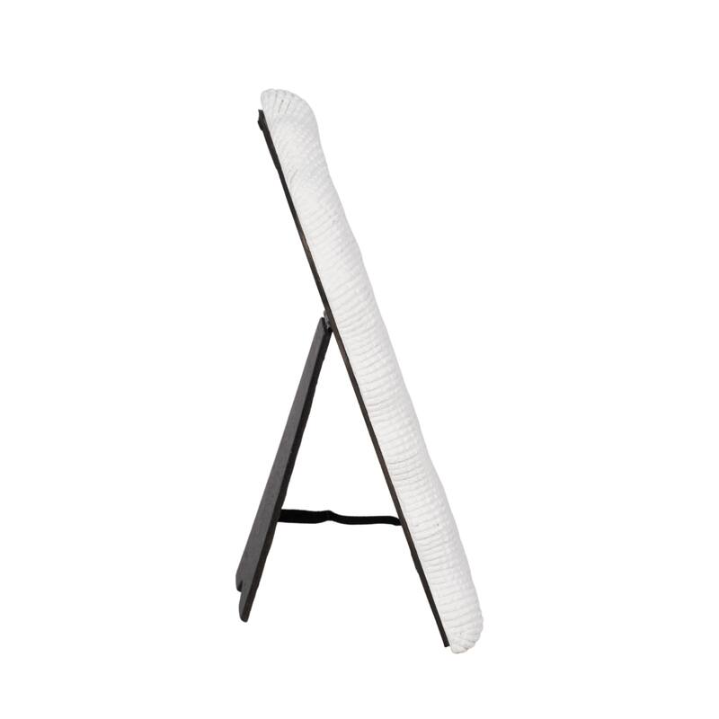 Resin Sculptured Wavy Arch Photo Frame - White