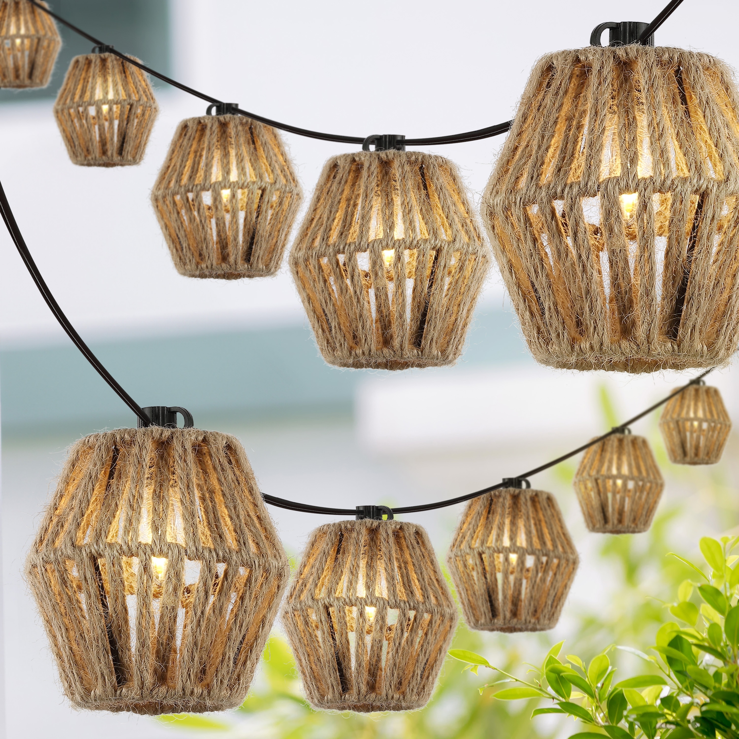 JONATHAN Y Maui 10-Light Indoor/Outdoor 10 ft. Mid-Century Classic