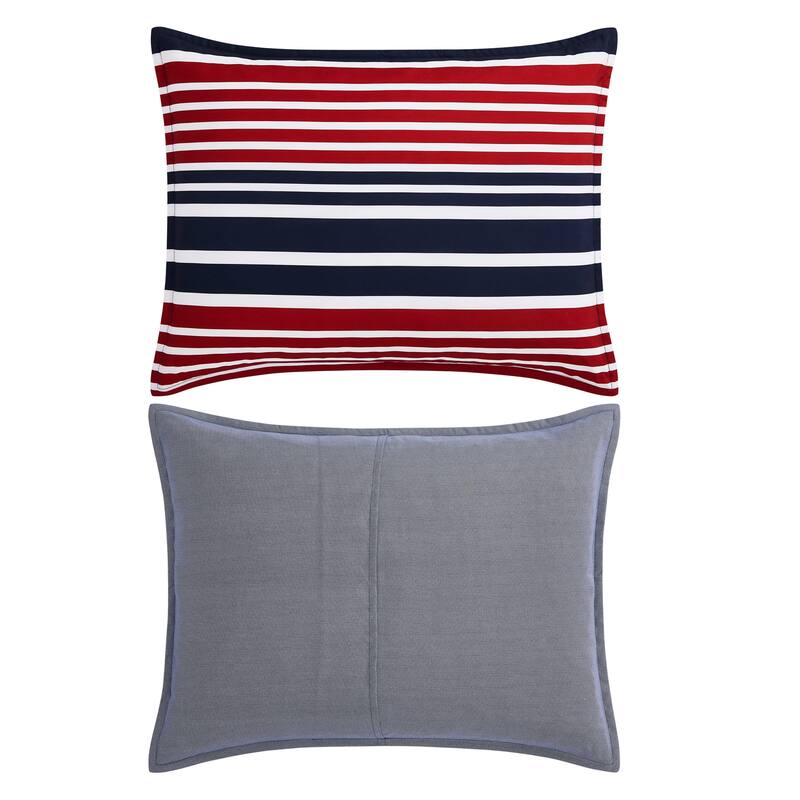 Tommy Hilfiger Favorite Stripe Reversible Red Comforter Set