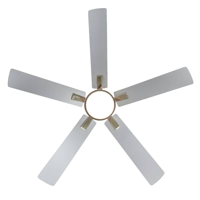 52-in Black Color-changing Indoor Chandelier Ceiling Fan with Light and Remote (5-Blade)