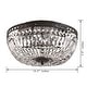 preview thumbnail 3 of 16, Silver Orchid 14-inch Crystal Flush Mount Chandelier