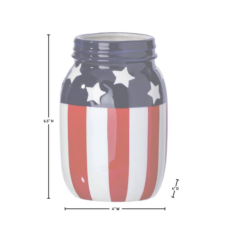 6.5" Ceramic American Spirit Canning Jar