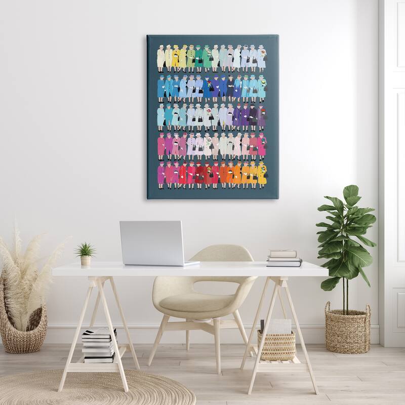 Stupell Varied Pop Style Royal Queen Fashion Rainbow Canvas Wall Art, Design by Amelia Noyes