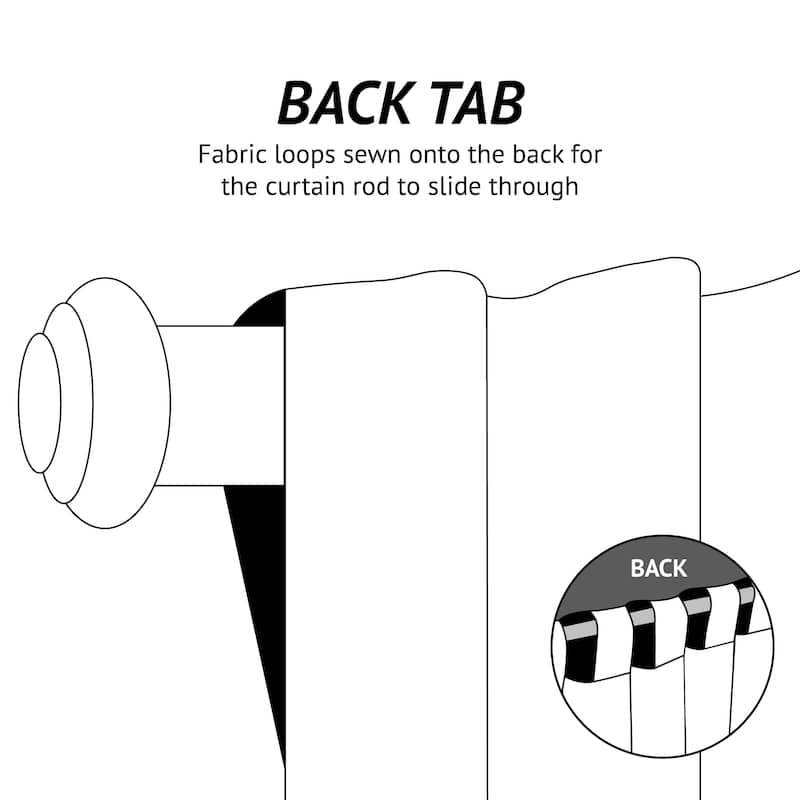 DKNY Salon Backtab Curtain Panel Pair