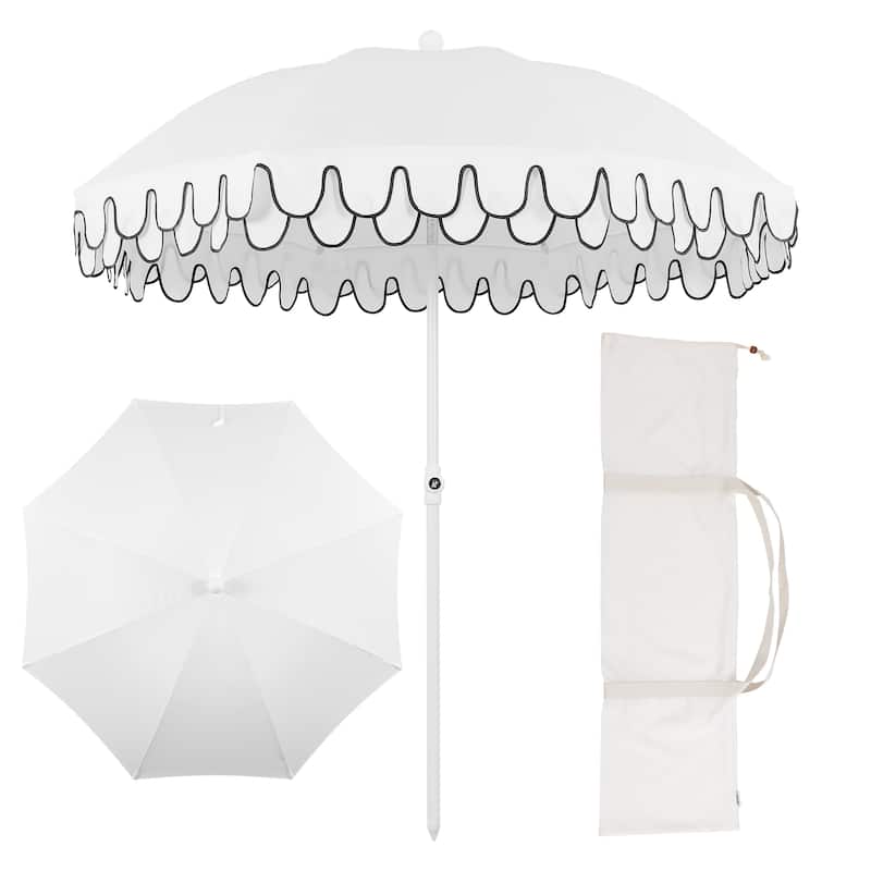 Horizon 6.5ft. Beach Umbrella with Tilt, Wind Vent, UV Protection, and Carry Bag