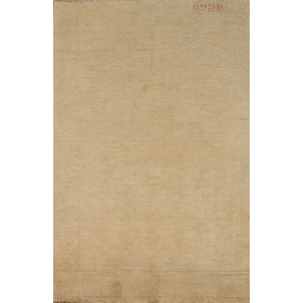 Contemporary Gabbeh Oriental Foyer Rug Handmade Wool Carpet - 3'3"x 4'9"