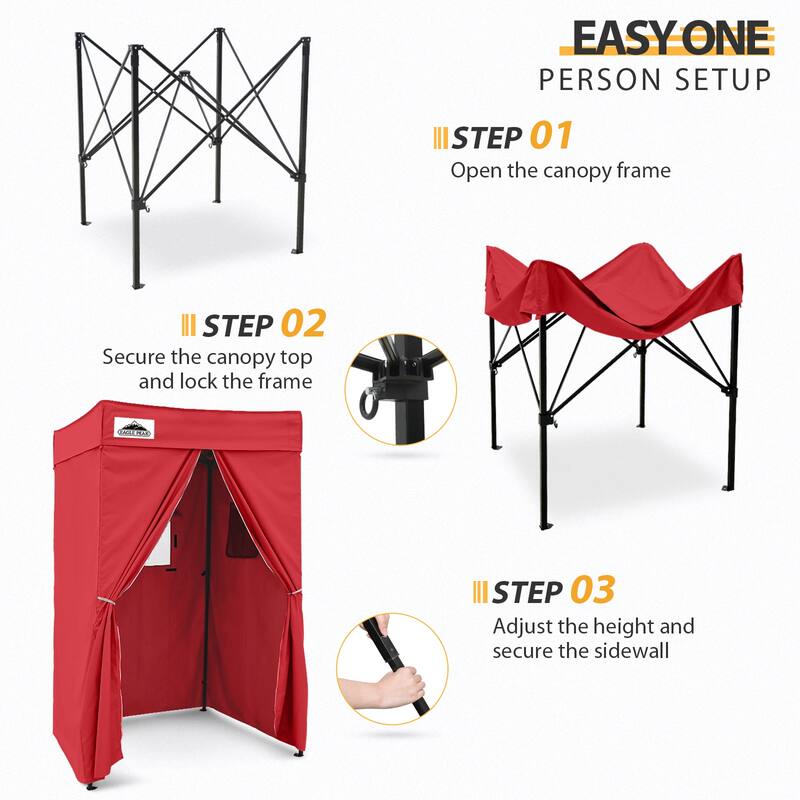 EAGLE PEAK Flex Compact 4x4 Pop-up Canopy Changing Room, Portable Privacy Dressing Room