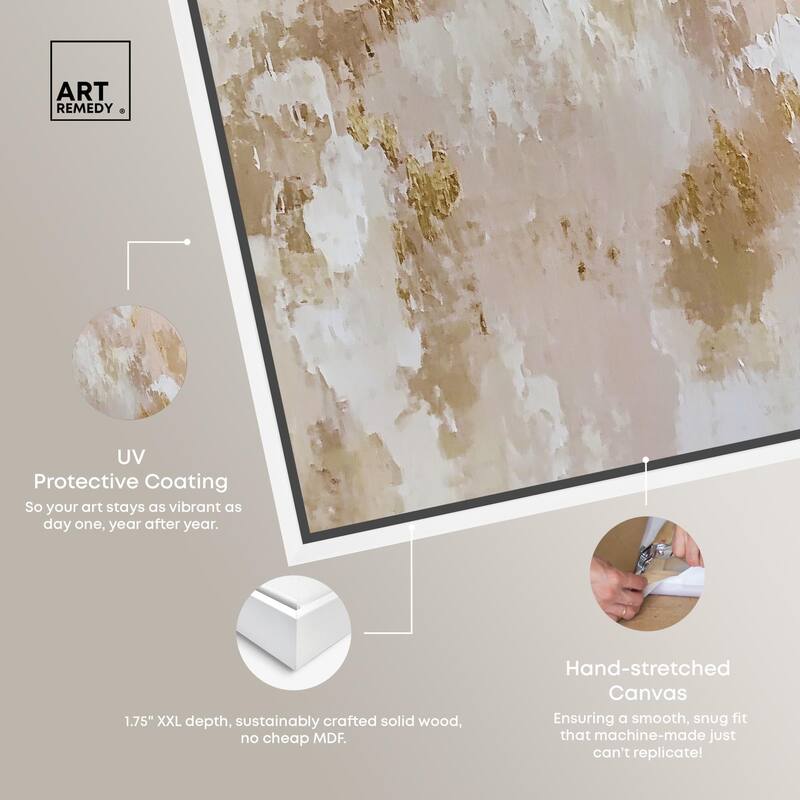 Golden Glimmer Gesture I Canvas by Art Remedy