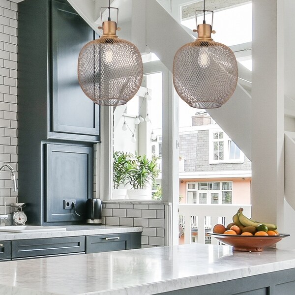 Brass mesh pendant light discount