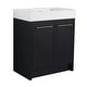 preview thumbnail 42 of 76, Plywood Freestanding Bathroom Vanity in Black Chestnut with Integrated Resin Sink