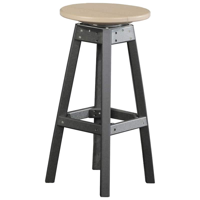 Poly Lumber Bar Stool - Weatherwood & Black