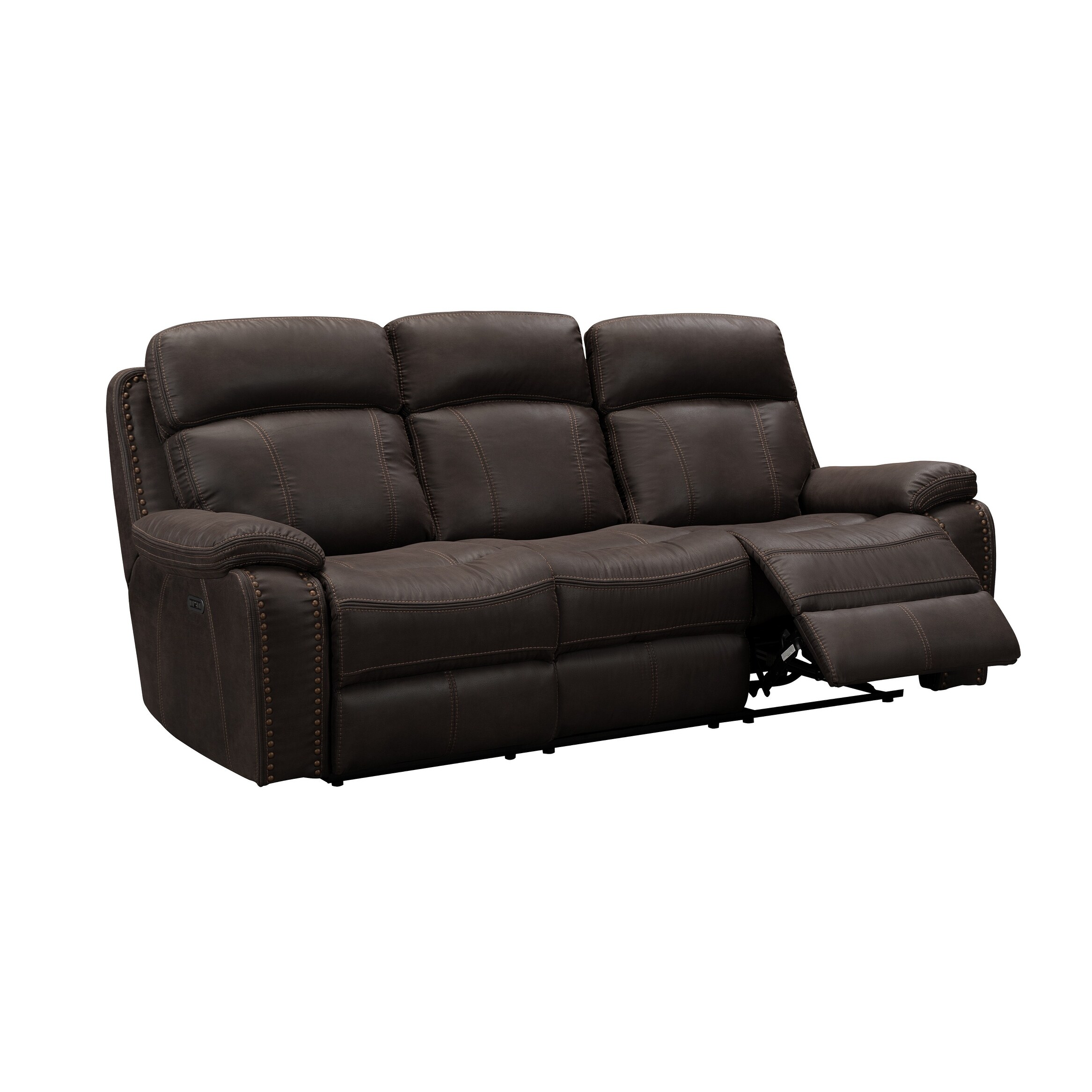 Barlow Brown Polyester Dual Power Sofa Bed Bath Beyond 38170306
