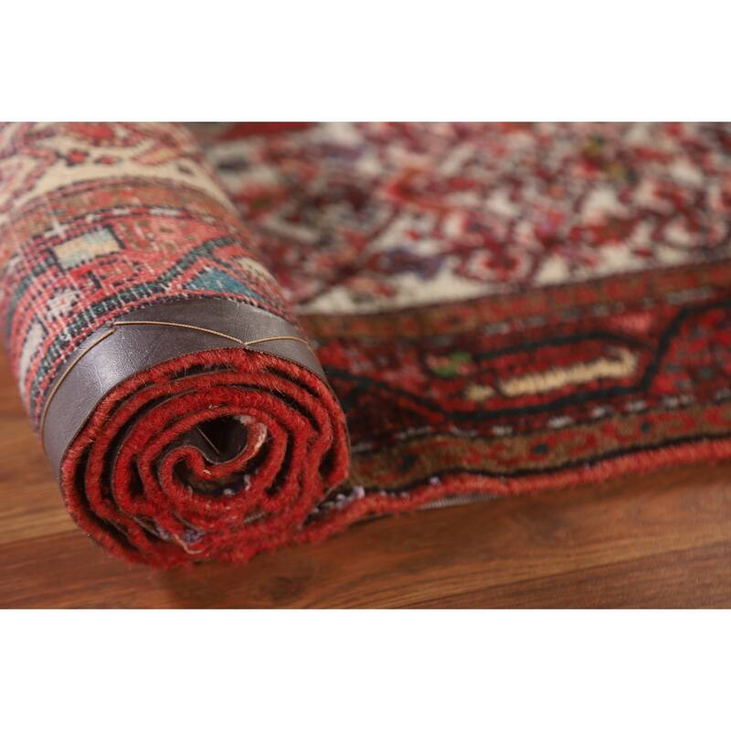 Hamedan Persian Vintage Runner Rug Hallway Hand-knotted Wool Carpet - 2'5"x 6'6"
