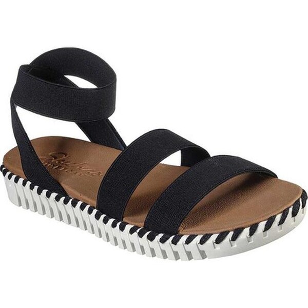 skechers black strappy sandals