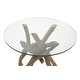 preview thumbnail 13 of 14, Brown Wood Handmade Tree Branch Accent Table with Clear Glass Top