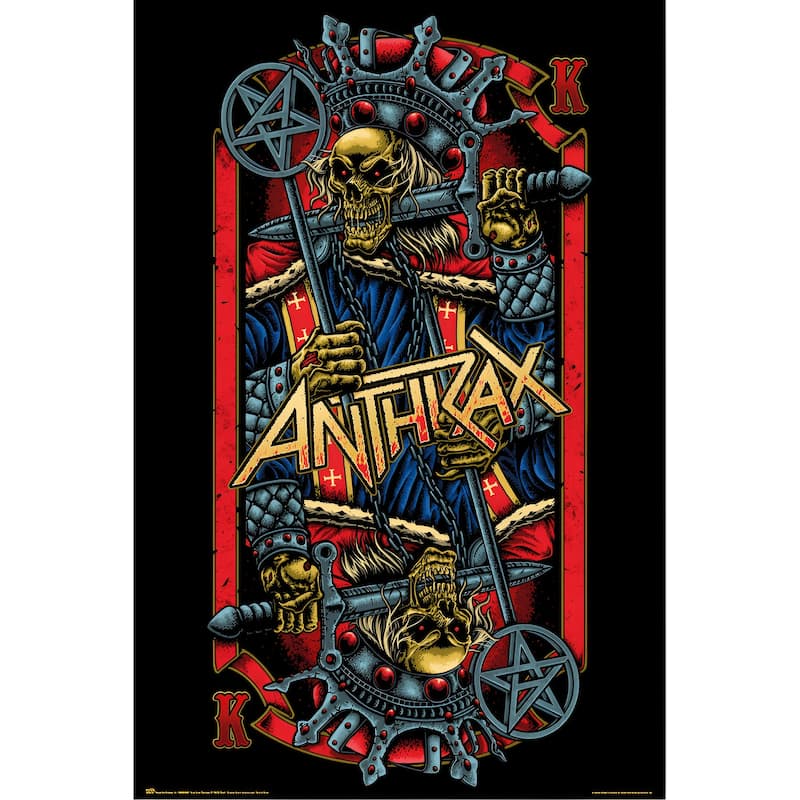 Anthrax - Playing Card  Art Poster - 24 x 36 Inch