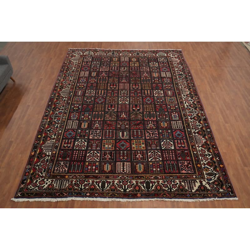 Hand Knotted Oriental 100% Wool Carpet Traditional Geometric Red Bakhtiari Area Rug - 14' 10'' X 11' 0''