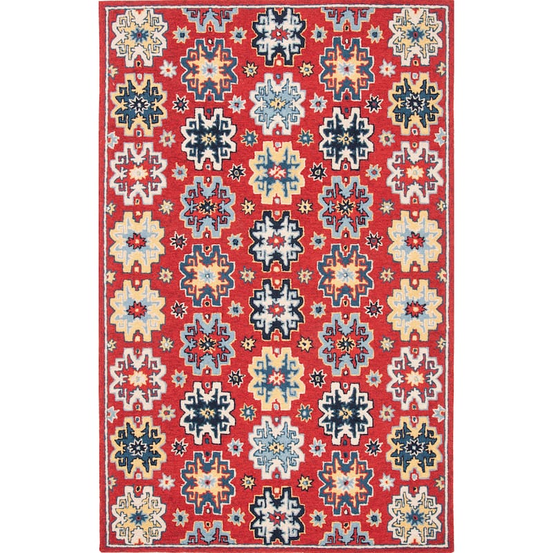 SAFAVIEH Handmade Heritage Floret Damask Traditional Oriental Wool Rug