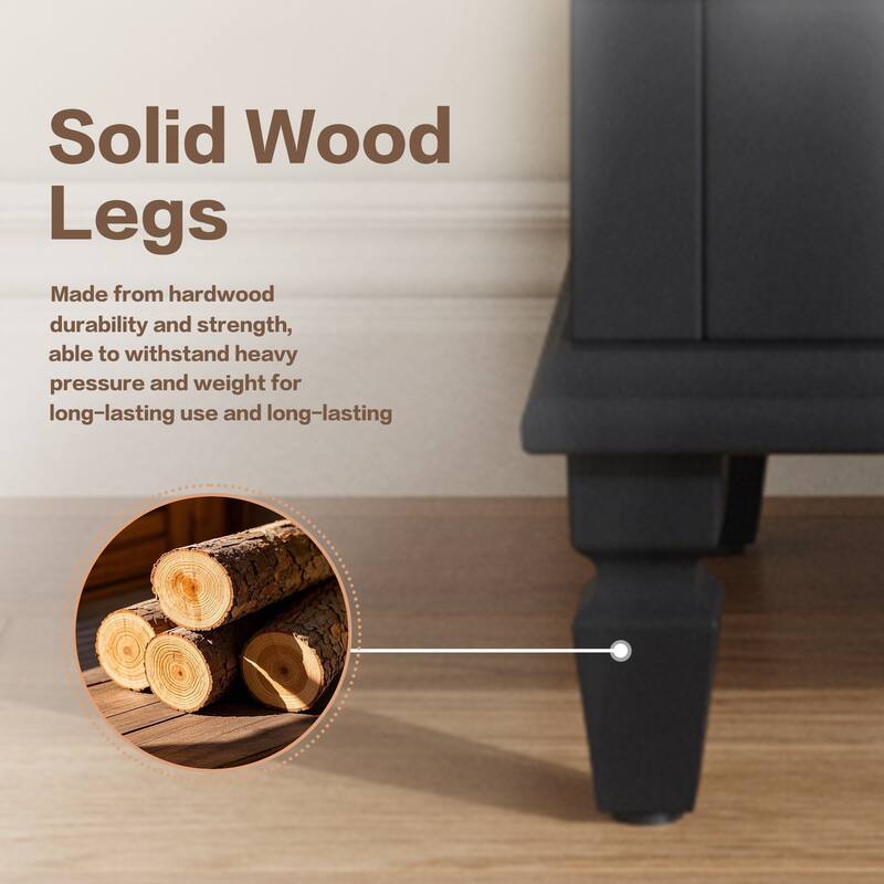 GDF Studio - Maribelle Rustic 55" Tall Storage Cabinet with Drawer, Decorative 2-Door Carved Wood Accent Cabinet