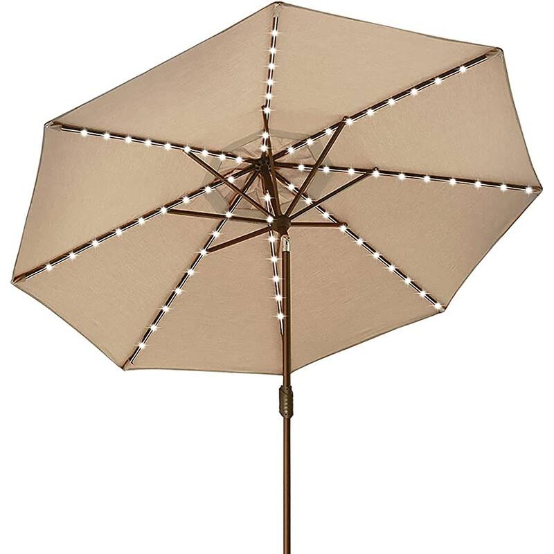 Tradesparker Multicolor Sunbrella 9ft/10x6.5ft Patio Market Outdoor Table Umbrella