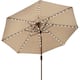 EliteShade Sunbrella 9-foot Patio Market Umbrella - A-LED-HeatherBeige