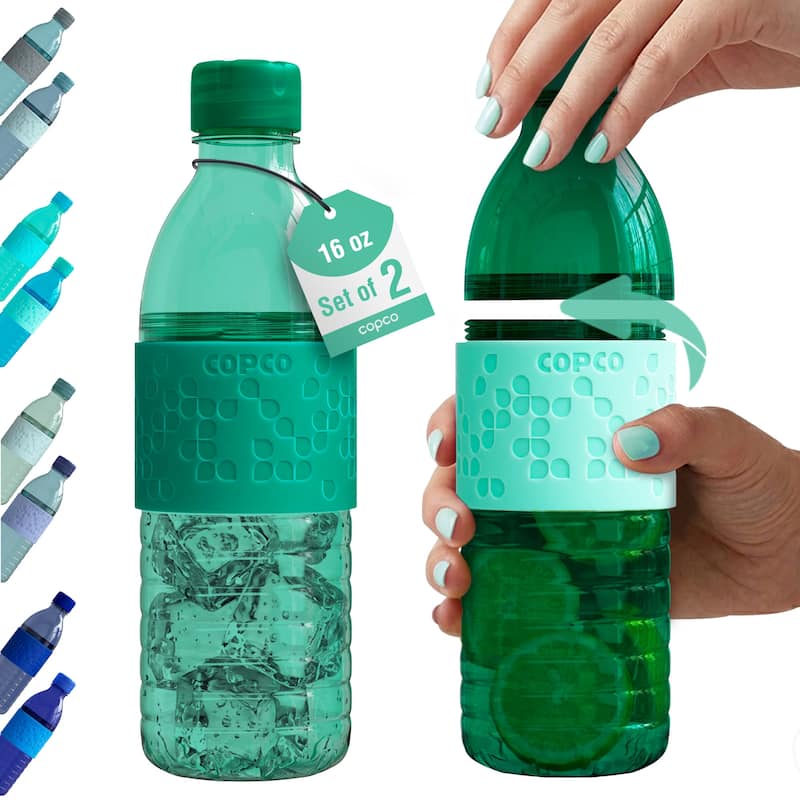 Copco Hydra Tritan Water Bottle Set of 2 BPA Free - Green & Hunter