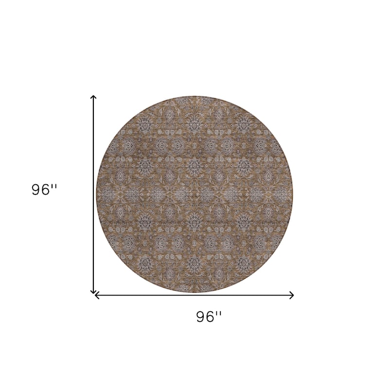 HomeRoots Floral Transitional Rectangle Outdoor Rug