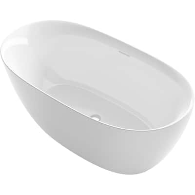 Sterling Unwind 60" Free Standing Acrylic Soaking Tub with Center