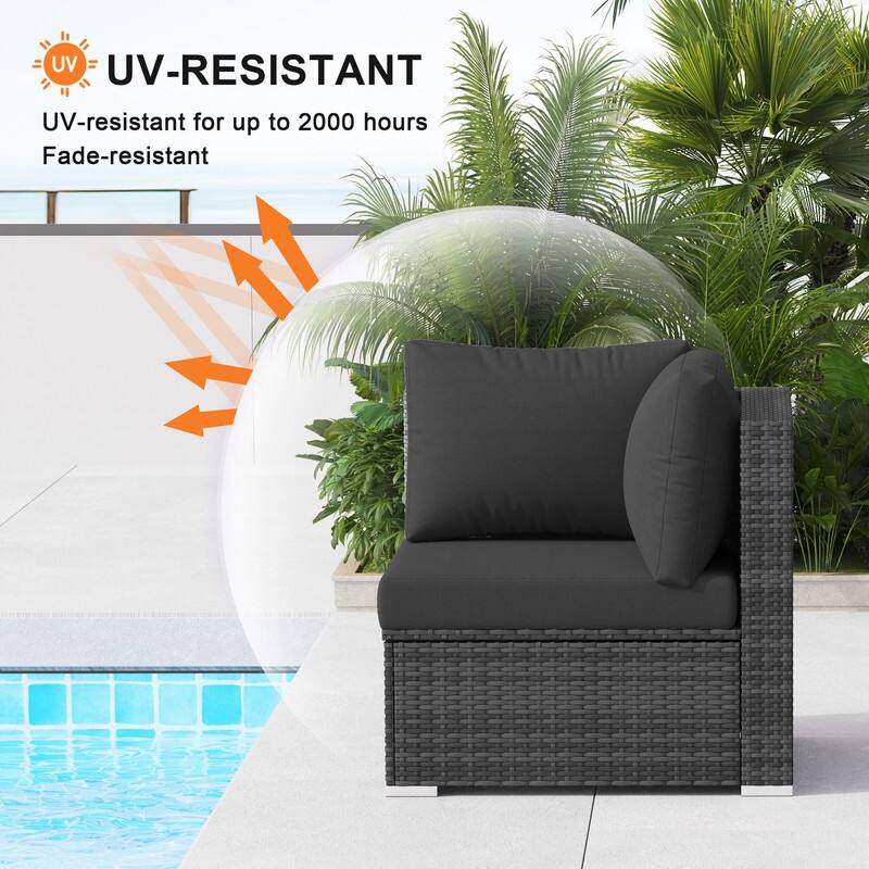 FINCATI Outdoor Cushion Cover Replacement Slipcover, Patio Seat Cover Available in Sizes 25.6" × 25.6"/ 27" × 27" (COVER ONLY!)