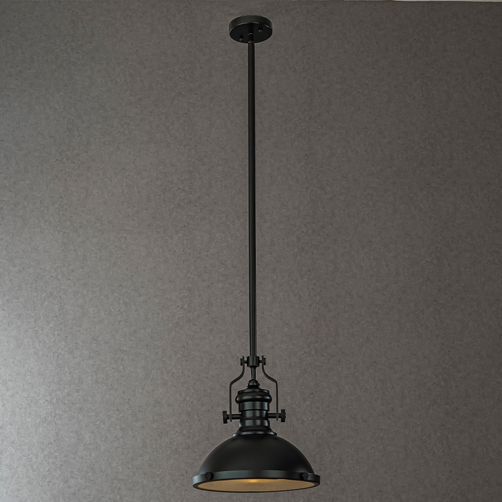 CraftHome 1-Light 13" Modern Industrial Single Dome Pendant Light