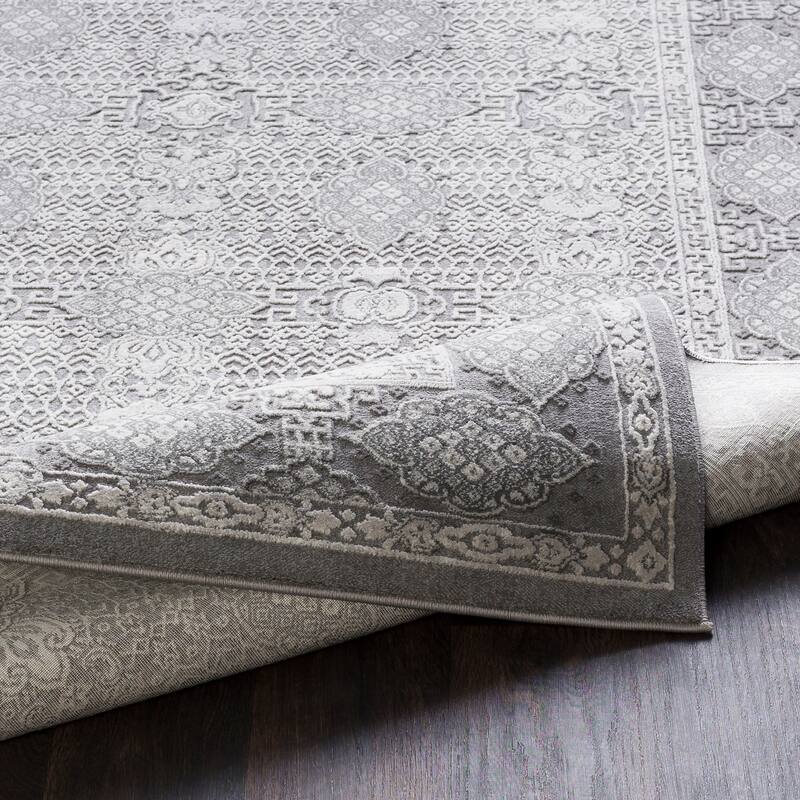 Valerie Distressed Tibetan Grey Area Rug - 2' 7" x 7' 6"