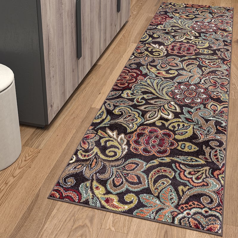 Decora Farmhouse Floral Indoor Area Rug