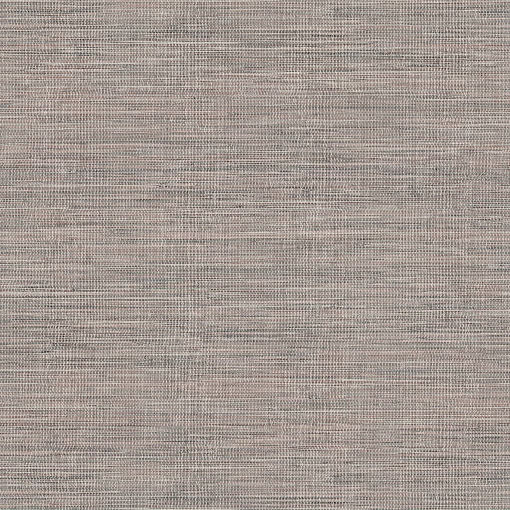Winn Dark Brown Faux Grasscloth Wallpaper