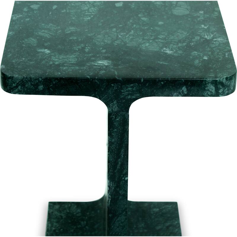 Aurelle Home Modern Solid Marble I-Beam Accent Table