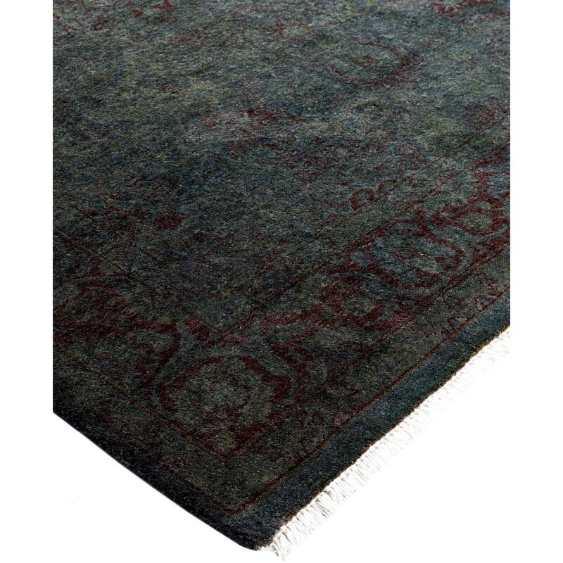 Overdyed One-of-a-Kind Hand-Knotted Area Rug - Gray - 4' 3" x 6' 3"